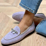 Elegantní ploché pantofle s mašlí – další pohled
