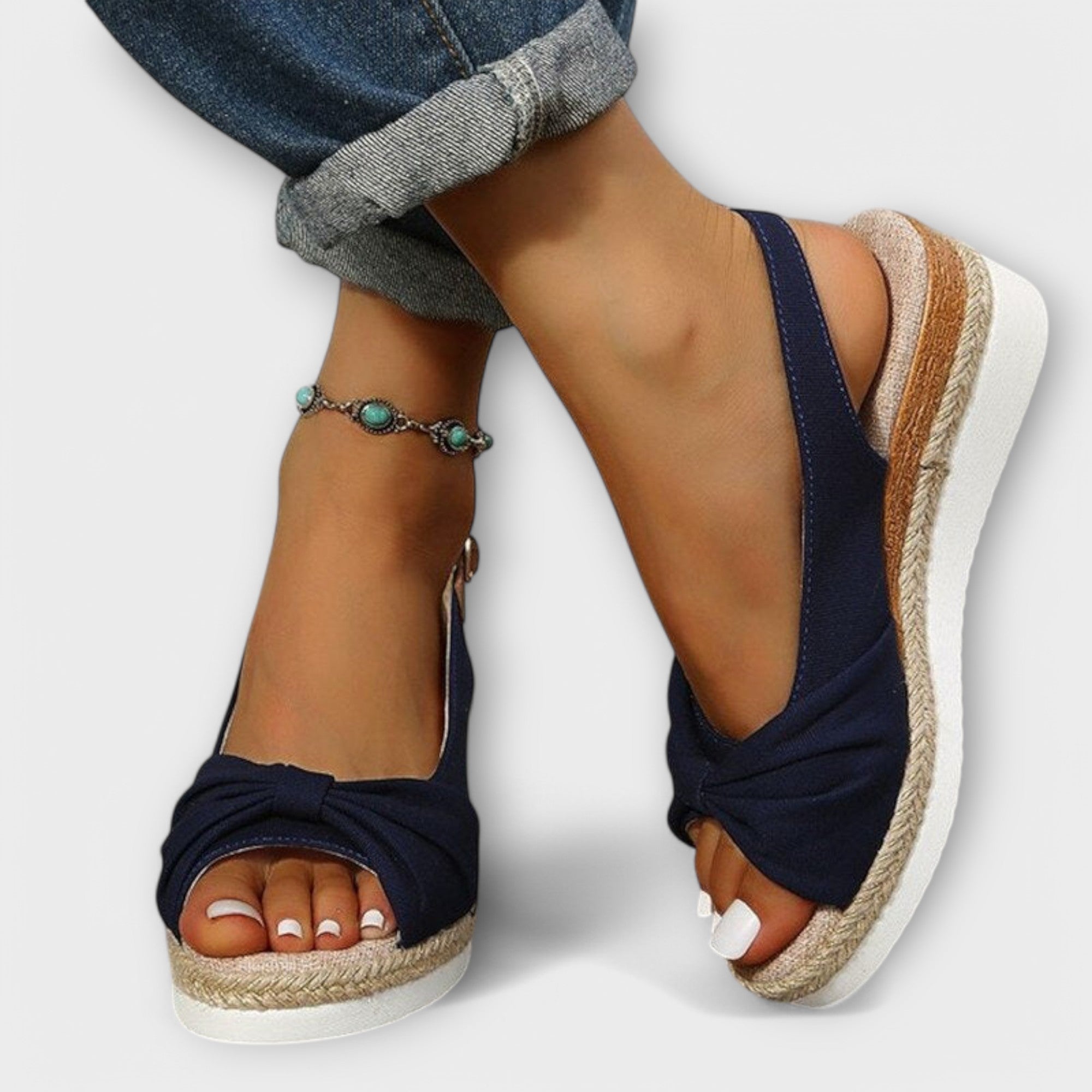 Espadrilky na klínu – detail střihu