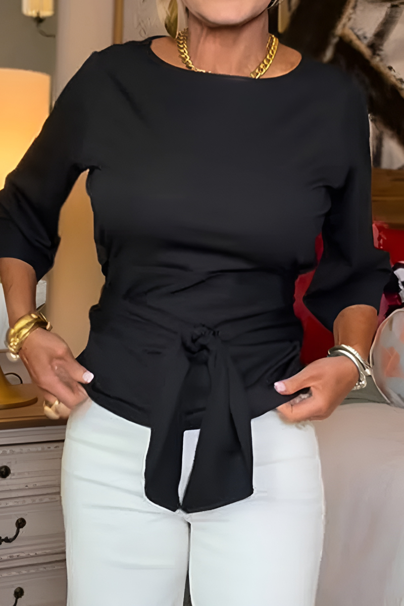 Elegantní top s mašlí v pase – detail produktu