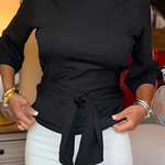 Elegantní top s mašlí v pase – detail produktu