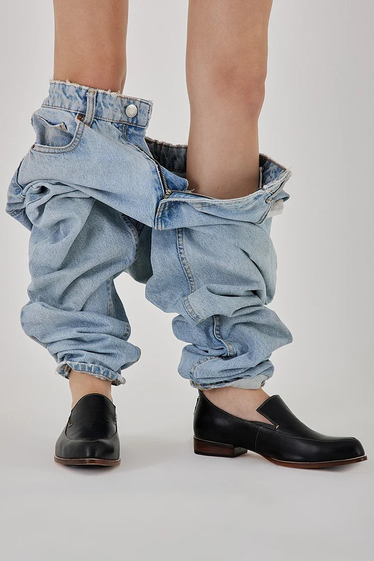 Minimalistické, tvarované mokasíny – další pohled
