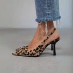 Slingback boty s leopardím potiskem – detail produktu