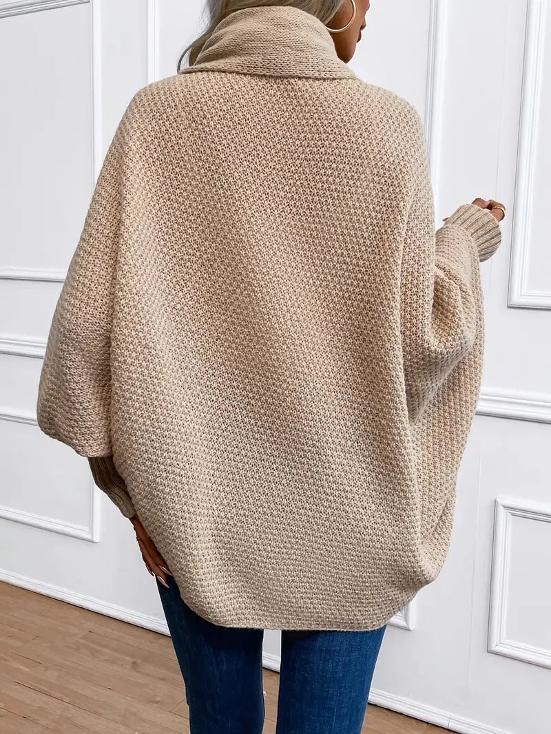 Elegantní pletený kardigan volného střihu – další pohled