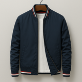 Stylový bomber s pruhy – detail provedení