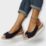 Espadrilky na klínu – detail provedení