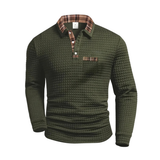 Pánský pruhovaný polo svetr