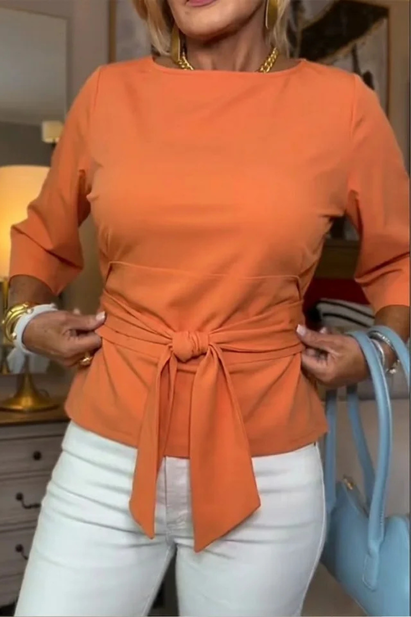 Elegantní top s mašlí v pase – detail produktu