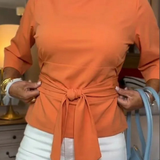 Elegantní top s mašlí v pase – detail produktu