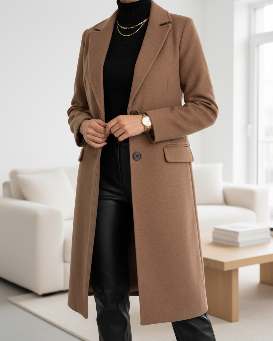 Elegantní Dlouhý Kabát – další pohled