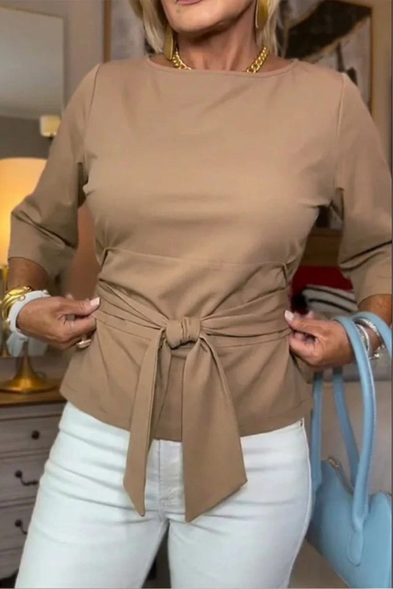 Elegantní top s mašlí v pase
