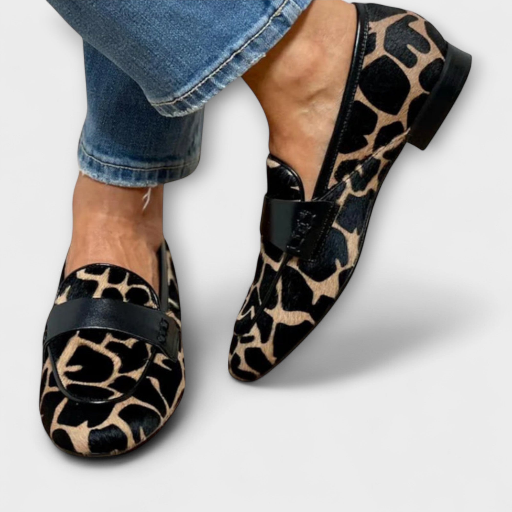 Mokasíny s leopardím potiskem s leopardím vzorem – detail produktu
