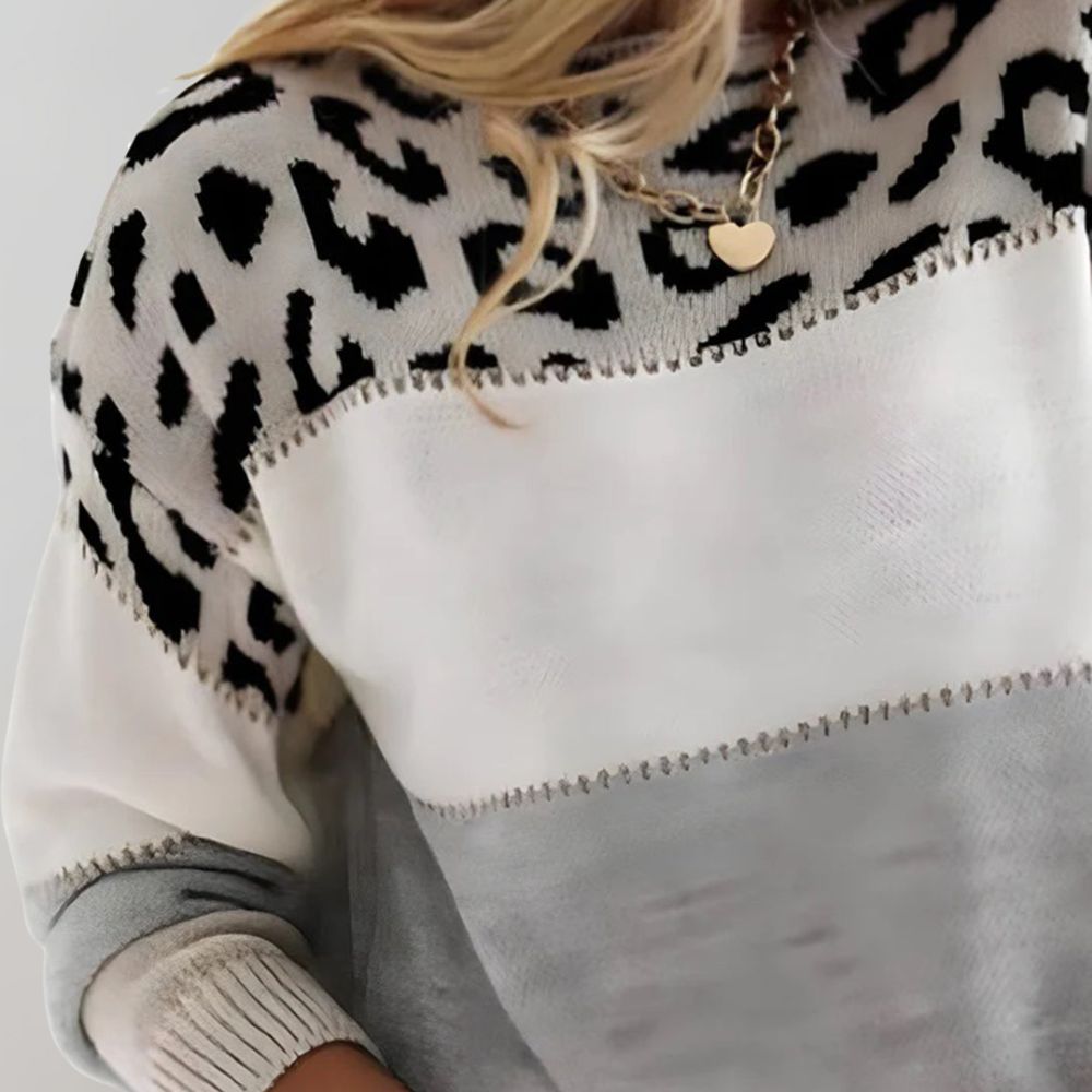 Elegantní Leopardí Svetr – detail produktu