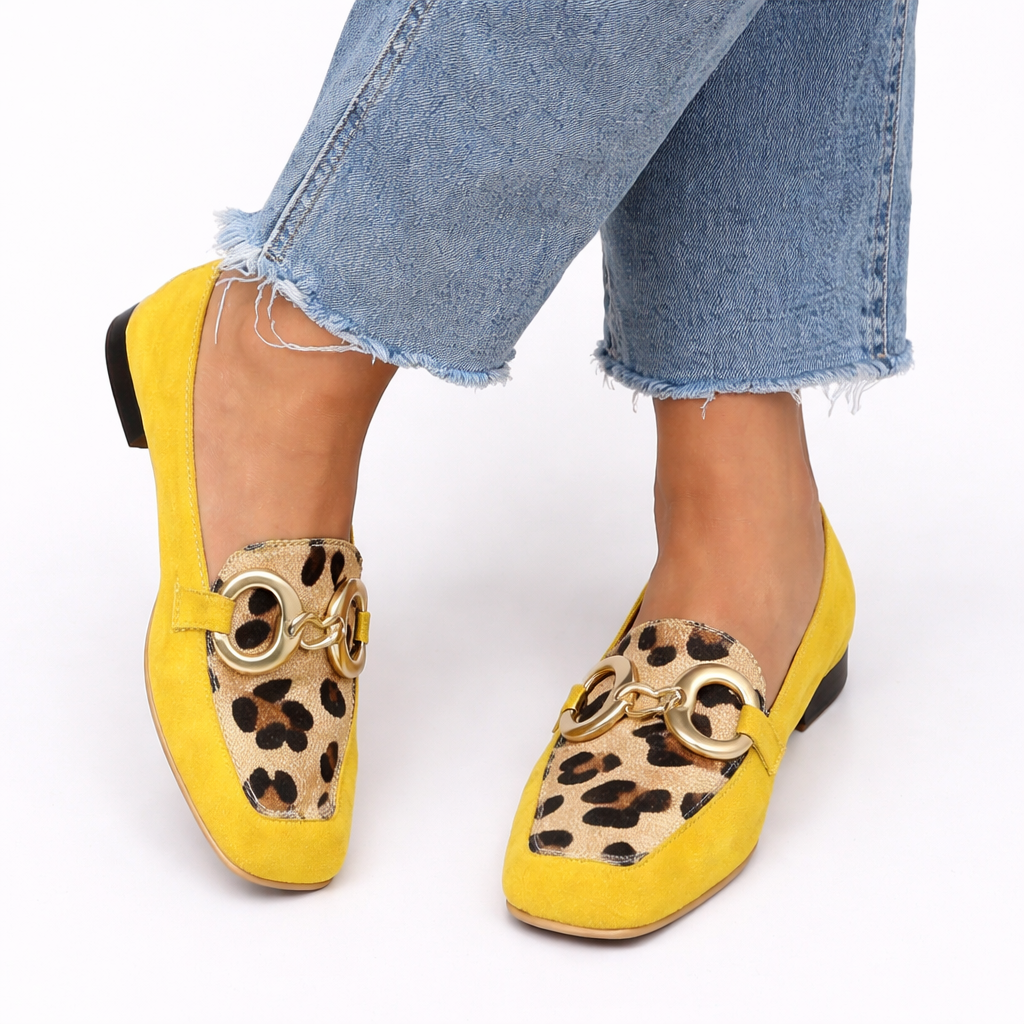 Elegantní Mokasíny s leopardím vzorem