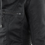Bunda v motorkářském stylu – detail provedení