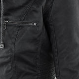 Bunda v motorkářském stylu – detail provedení