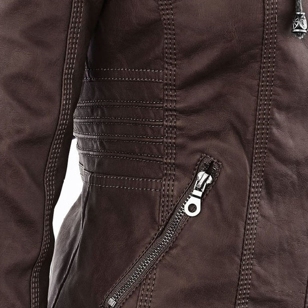 Bunda v motorkářském stylu – detail produktu