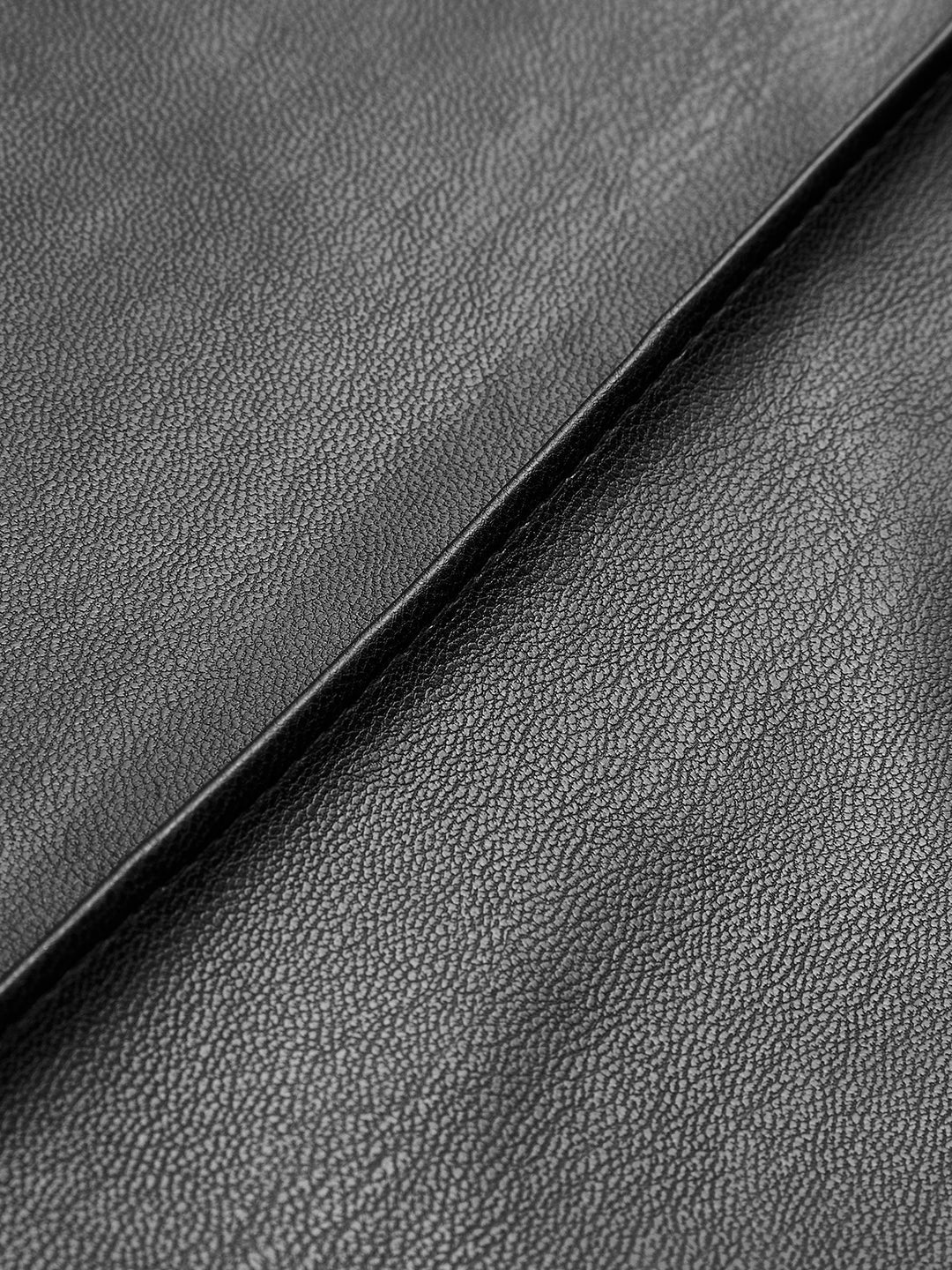 Elegantní kalhoty z ekologické kůže s vysokým pasem – další pohled