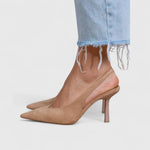 Slingback boty s leopardím potiskem – další pohled