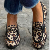 Moderní mokasíny s leopardím potiskem – detail produktu