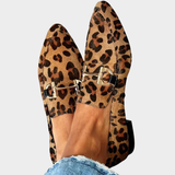 Elegantní mokasíny s leopardím potiskem s leopardím vzorem