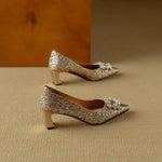 Lesklé stiletto boty – detail produktu