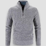 Pulovr s polo zipem – detail produktu