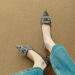 Lesklé stiletto boty – detail produktu