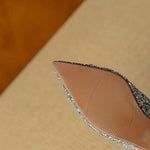 Lesklé stiletto boty – detail produktu