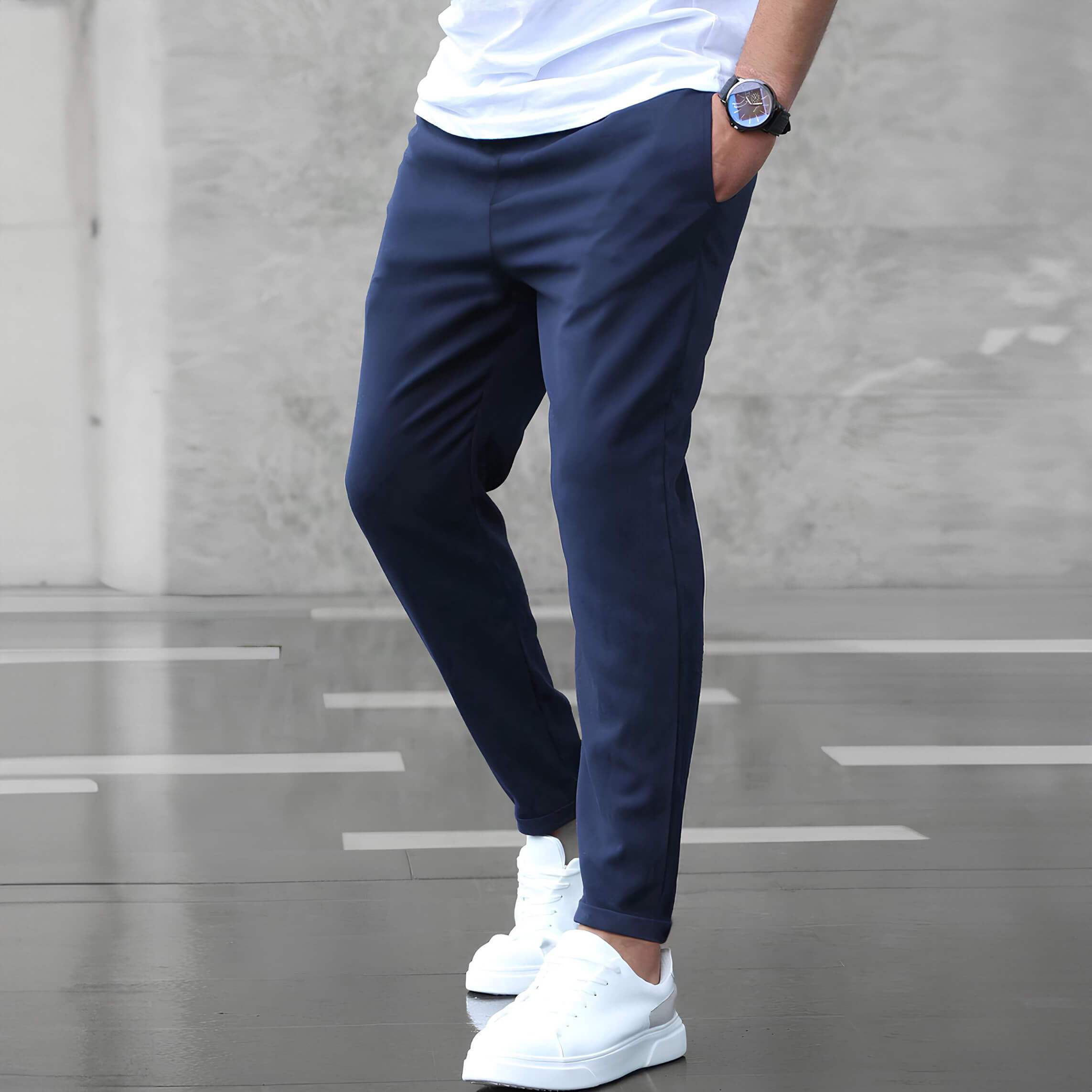 Elegantní strečové kalhoty – další pohled