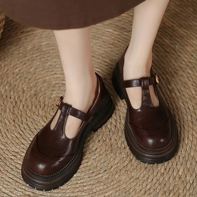 Vintage T-strap boty – detail produktu