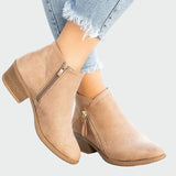Anatomické boty na podpatku na zimu – detail střihu