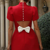 Mini šaty s Diskrétní Mašlí na Zádech – detail produktu