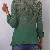 Bunda s volány a paisley vzorem v boho stylu – detail produktu