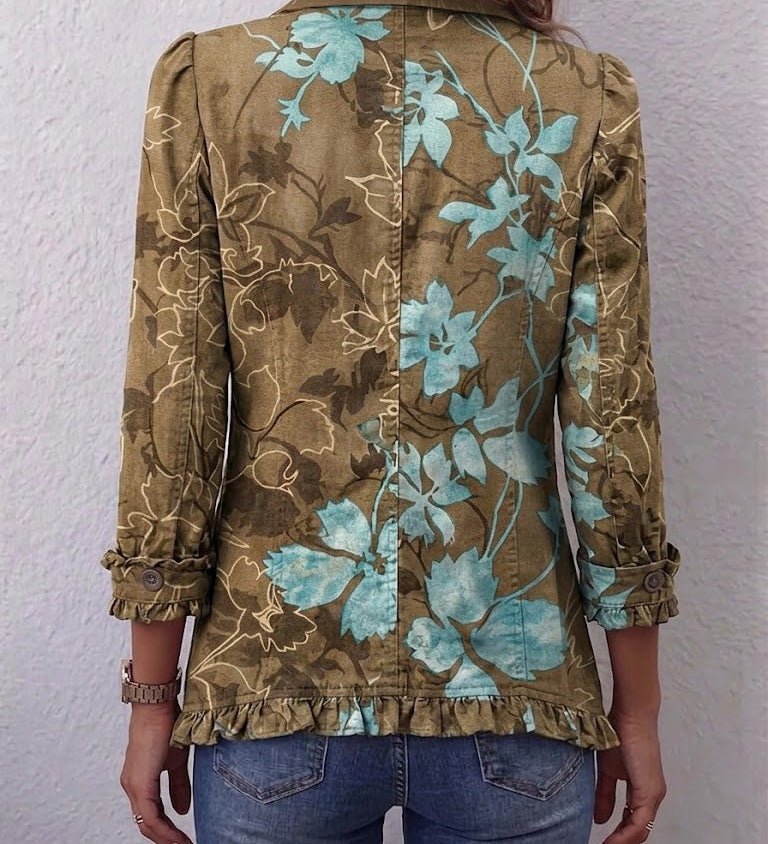 Vintage boho bunda s květinovým vzorem – detail produktu