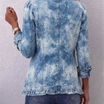 Boho bunda s vintage botanickým potiskem – detail produktu