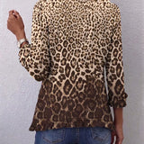 Bunda s volány, leopardí potisk – detail produktu